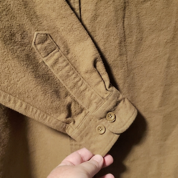 LL Bean brown button-up shirt - feels like Wool - thick material - Large Tall - Picture 3 of 4
